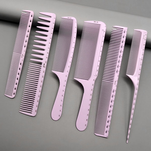 Peine Profesional para Cortar el Cabello, Color Morado Claro, <span class=keywords><strong>con</strong></span> Escala, Peine de Precisión de Doble Cara <span class=keywords><strong>con</strong></span> Punta Fina para Peinar el Cabello de Mujer - Product Image 3