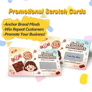Custom Candy Theme Winning Scratch <b>Cards</b> with Digital Printing on Paperboard-Free Design Lucky Scratch off Lottery Tickets - Product Image 3