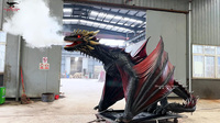 Western Dragon Animatronic Figure Advanced Motion Design pour enfants Utilisation en intérieur dans les parcs à thème Musées Événements fantastiques