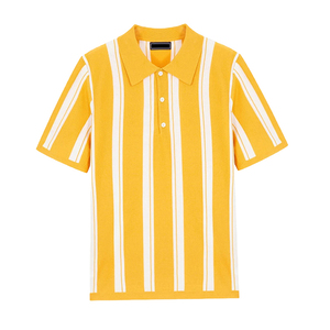 <span class=keywords><strong>Polo</strong></span> de Punto para Hombre con Cuello a Rayas y Botones, Estilo Casual de Verano, Cuello Solapa Delgado de Alta Calidad - Product Image 1