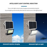 Projecteur KCD Détecteur de mouvement IP67 blanc Sécurité haute luminosité Extérieur tous temps 100w LED Panneaux solaires Projecteurs