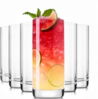Vaso Highball de Cristal Premium de 310 ml, Base Gruesa, Fondo Resistente, Transparente, para Bebidas, Cócteles, para el Hogar, Hotel, Fiestas