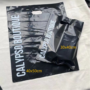 Bolsas de Compras de Plástico Coloridas Personalizadas al por Mayor, Bolsa de Regalo Negra con Asa Troquelada y Logotipo OEM para Uso en Supermercados - Product Image 6