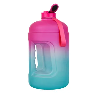 wholesale custom one gallon BPA Free 3.78L water jugs with time marker 8am to 9pm bottled joyful bottled water kettle