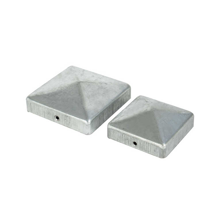 Pyramid Galvanized Metal Fence Post Cap - Durable & Eco-friendly