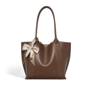 Custom Logo Solid Color Large Capacity Genuine Leather Women's Tote <strong>Bags</strong> Magnetic Clasp Polyester Lining LOUIS LEVANE Daily Use - Product Image 5
