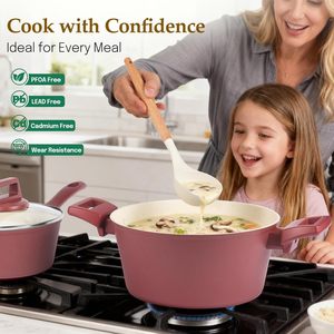 Granite Aluminum Kitchen Accessories Detachable Handle <b>Cookware</b> Set - Product Image 4