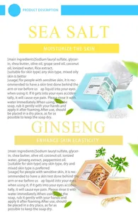 สบู่ใยไหมแพะธรรมชาติทำด้วยมือสบู่ว่านหางจระเข้โสมขิงมะละกอสตรอเบอร์รี่มะนาวธรรมชาติสำหรับใบหน้าและอาบน้ำ - Product Image 6