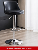 Tabouret de bar Disen moderne, réglable, avec cadre stable en acier inoxydable, accoudoir articulé, tissu en velours de luxe, design antique, pour bar