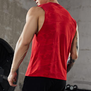 T-shirt 2025 estiva da <span class=keywords><strong>uomo</strong></span> nuovo stile Casual ad asciugatura rapida in seta di ghiaccio a maglia senza maniche per la corsa Fitness - Product Image 2