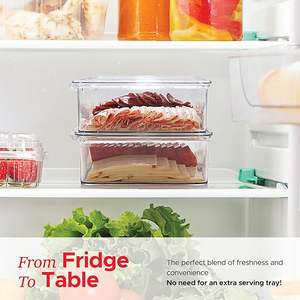 Bacon <b>Container</b> for Refrigerator (2 Pack) Fridge <b>Storage</b> <b>Container</b> <b>Cheese</b> <b>Storage</b> <b>Container</b> Bacon Keeper Cold Cuts Meat Saver - Product Image 3