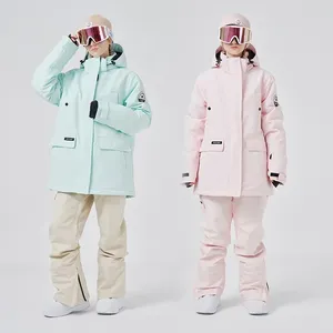 Nuevos trajes de esquí de invierno para <span class=keywords><strong>mujer</strong></span>, cálidos, para deportes al aire libre, chaquetas de Snowboard, conjunto de esquí, monos, pantalones de nieve, a prueba de viento, impermeables y transpirables - Product Image 1