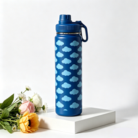 Bouteille isotherme double paroi en acier inoxydable pour camping en extérieur, écologique, sans BPA, isolation 12-24 heures avec couvercle