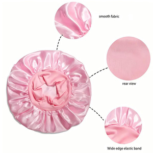 <span class=keywords><strong>Bonnet</strong></span> <span class=keywords><strong>de</strong></span> <span class=keywords><strong>bain</strong></span> élégant en satin <span class=keywords><strong>de</strong></span> soie pour femmes avec logo personnalisé large <span class=keywords><strong>bandeau</strong></span> élastique <span class=keywords><strong>bonnet</strong></span> <span class=keywords><strong>de</strong></span> cheveux pour <span class=keywords><strong>bonnet</strong></span> <span class=keywords><strong>de</strong></span> douche accessoire <span class=keywords><strong>de</strong></span> soin des cheveux - Product Image 2