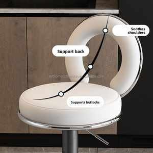Silla de <span class=keywords><strong>Bar</strong></span> Giratoria con Respaldo Anular SYT, para <span class=keywords><strong>Bar</strong></span> de Cócteles, con Respaldo de 23 cm, para Salón de <span class=keywords><strong>Piano</strong></span> - Product Image 5