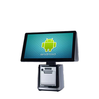 LIVERDOL Pantalla táctil inteligente Pantalla dual Sistemas POS Máquina Caja registradora con impresora térmica para restaurante minorista
