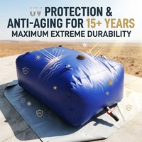 Réservoir d'eau pliable et flexible en PVC anti-fuite avec vannes industrielles pour l'exportation