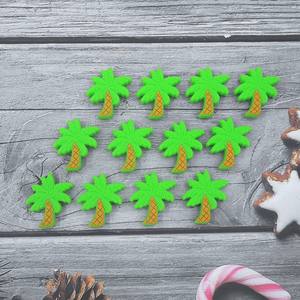 Perles en silicone en forme de palmier pour la fabrication de bijoux, jouets à mâcher pour bébés, colliers DIY, perles d'été tendance et amples - Product Image 2