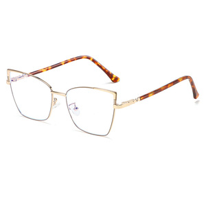 2025 khung vuông mới hình học kim loại chống ánh sáng màu xanh kính thời trang đơn giản đi lại kính máy tính Gương phẳng - Product Image 6