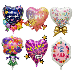 Palloncini in Foil a Forma di Cuore con Stampa 'Feliz Dia Mama' per la <span class=keywords><strong>Festa</strong></span> <span class=keywords><strong>della</strong></span> <span class=keywords><strong>Mamma</strong></span>, Decorazioni per Feste, Vendita all'Ingrosso - Product Image 2