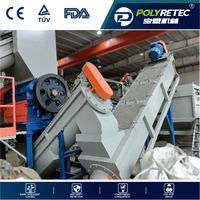 Ligne de déchiquetage, de broyage et de lavage de films d'emballage pour sacs jumbo en PP/PE POLYTEC PTC-1500 Flex