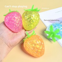 Aurora Iridescent Rubber Malt Syrup Aardbei Langzaam Stijgend Squishy Fruit Stressverlichting Decompressie Nieuwigheid Speelgoed Cadeau Meisjes Jongens