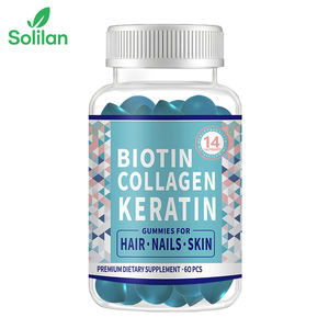 OEM venta al por mayor con sabor 15 + 1 biotina colágeno queratina gomoso vitaminas multivitaminas para el cabello piel uñas todas las edades adolescentes dosificación - Product Image 1