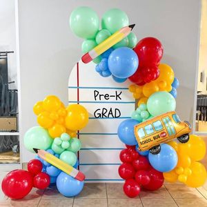 Kit Arco di <span class=keywords><strong>Palloncini</strong></span> <span class=keywords><strong>Arcobaleno</strong></span> per il Ritorno a Scuola <span class=keywords><strong>con</strong></span> <span class=keywords><strong>Palloncini</strong></span> in Foil a Forma di Matita, Scuolabus e ABC per Feste di Laurea e Forniture per Aule - Product Image 3