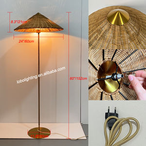 โคมไฟหวายสานจากไม้ไผ่สานห้องชาจีนใหม่ข้างโซฟาห้องนั่งเล่นทันสมัย - Product Image 2