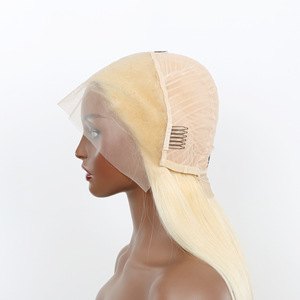 Peluca Larga y Lisa <span class=keywords><strong>de</strong></span> Cabello Indio ZunKe, Color Rubio Platino, para Mujer, con Frente <span class=keywords><strong>de</strong></span> Encaje Transparente, Base sin Pegamento, 180% <span class=keywords><strong>de</strong></span> Densidad - Product Image 2