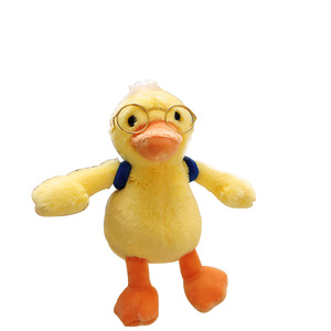 Llavero de pato con gafas, estampado 3D en relieve, de moda, suave, de felpa larga, el más vendido al por mayor, modelo de la marca ST - Product Image 6