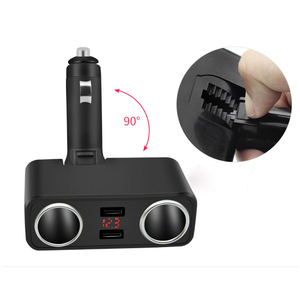 Meilleure vente adaptateur chargeur de voiture 12-24V prise allume-cigare avec interrupteurs - Product Image 4