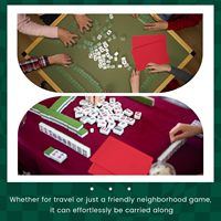 Mélangeur de tuiles de Mahjong 2026 pour le mélange, Vert, Ensemble de 4 cartes de mélange de Mahjong en PVC |   Accessoires de Mahjong,