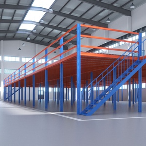 Système de rayonnage à plateforme en acier pour mezzanine, solution personnalisée multi-niveaux robuste pour entrepôt - Product Image 1