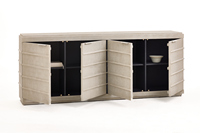 Buffet à quatre portes en bois massif antique de style nordique fait à la main pour le salon