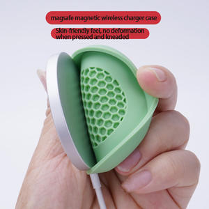 Étui de protection en Silicone, 10 pièces, pour <span class=keywords><strong>chargeur</strong></span> sans fil magnétique, pour iphone 12 - Product Image 2