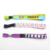 Logo personnalisé Image Texte Slogan Imprimé Bracelet Colorant Sublimé Tissu Billet Festival Bracelets