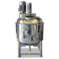 Réacteur en acier inoxydable à agitation lente pour la lessive industrielle, capacité 200L, 2.2KW, semi-automatique