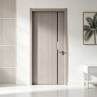 QI TAI - Juego Completo de Puertas Exteriores de Madera, Color Blanco Crema, Madera Maciza, Minimalistas, Aislamiento Acústico, Puertas Dobles Abatibles para Dormitorio u Hotel