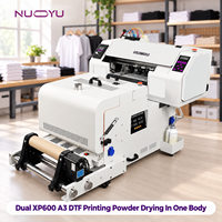 Mesin Cetak Kaos A3 DTF Printer Dual XP600 Printhead PET Film Heat Transfer Dengan Pengering dan Penggoyang Bubuk