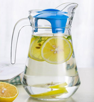 Ensemble de carafes à eau en verre pour boissons chaudes et froides de 1500 ml avec tasses