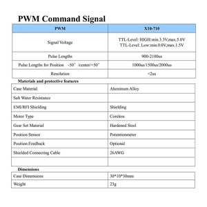 Servo Motor Digital KST X10-710 de 7.5kg con Engranaje Metálico para Planeadores, Robots, UAV, Operación con Tornillos, Voltaje 4.8-8.4V, Modelo RC de Avión - Product Image 6