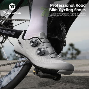 WEST <strong>BIKING</strong> Professional Road Cycling Lock <strong>Shoes</strong> Dual Dial Closure Breathable Stiff Sole Professional Racing Bike <strong>Clipless</strong> <strong>Shoes</strong> - Product Image 6