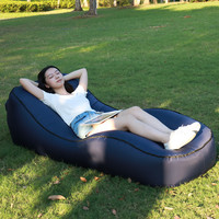 LGM Luxus Ultra-Wide Selbst aufblasbares Sofa Elektrische Pumpe Flocked Blow Couch Bett Modernes faltbares & Massage Design für den Außenbereich