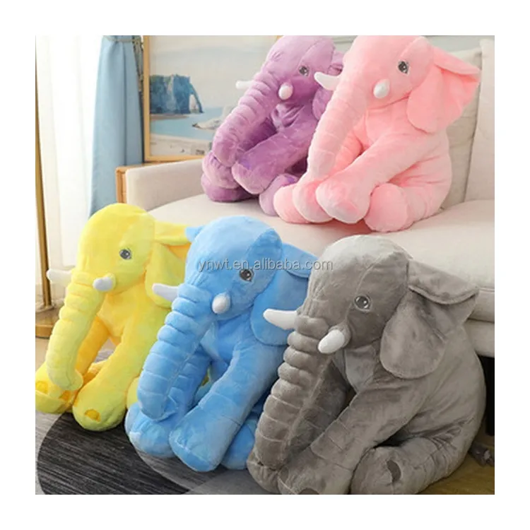 Sleeping Back Doll Cheap 40cm 60cm Toy Fat Height Large Plush Elephant Stuffed Doll For Xmas Gift