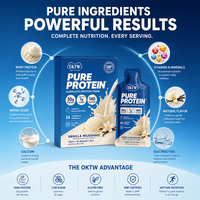 Boisson Protéinée Liquide Pure et Complète avec 24 Vitamines et Minéraux, Saveur Milkshake Vanille, Favorise la Récupération Musculaire
