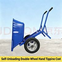 Carretilla Manual Plegable de Plataforma Cerrada de 2 Ruedas, Reforzada, de Acero, con Capacidad de 500 kg, para Trabajo Pesado, OEM