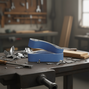 Bandes abrasives Fervi P100 bleues pour le ponçage du métal et du bois - Product Image 3