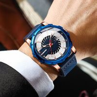 Jam Tangan Kulit BINBOND Pria Relogio Masculino Fashion Tahan Air Quartz Kalender Jam Tangan Pria Otomatis Arloji Pria Logo Custom