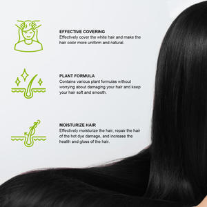 ร้อนขายมืออาชีพผมย้อมแชมพูน้ํามันถาวรแชมพูสีผมธรรมชาติสีดําผมย้อมแชมพู 3 ใน 1 - Product Image 3